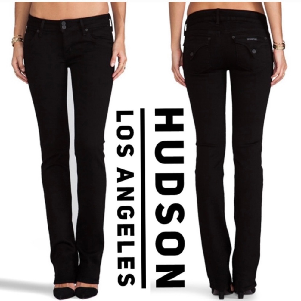 Hudson Beth Baby Boot 16” Leg Opening Black Jeans